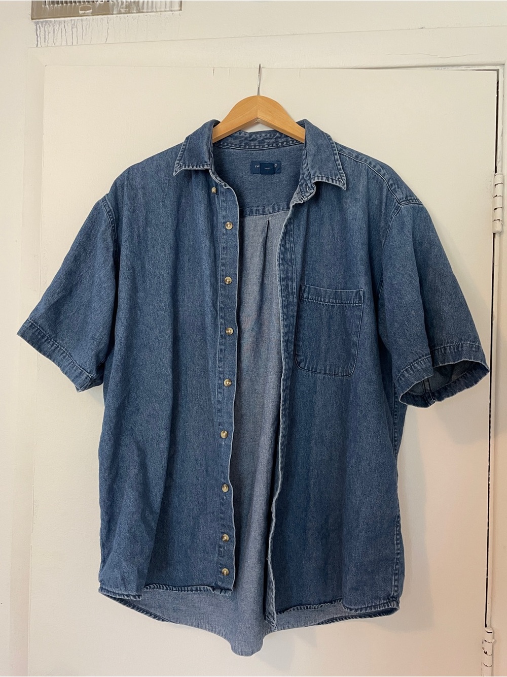 Vintage Towncraft Denim Short-Sleeve Button-Up Shirt